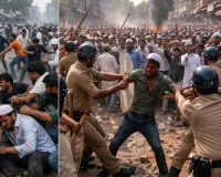 मुस्लिम युवक से मारपीट पर भोपाल में तनाव: पुलिस और भीड़ के बीच झड़प, चेहरे पर फेंका गोबर 
