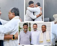 इस्तीफे से पहले इमोशनल हुए शिवकुमार: छुए सिद्दायमैयार के पैर, बोले- आलाकमान से किया वादा निभाएंगे सिद्धारमैया