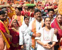 गीता गायत्री मंदिर मे भागवत कथा का शुभारंभ, संत महंतों के सानिध्य में निकली कलश यात्रा