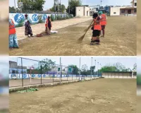 असर खबर का : भीमसिंह स्टेडियम से हटाए जंगली घास और खरपतवार