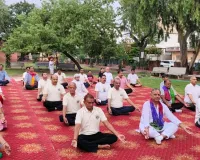 आदर्श नगर मंडल द्वारा जनता कॉलोनी जनता पार्क में मनाया गया अंतर्राष्ट्रीय योग दिवस