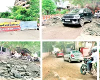 तालाब किनारे रास्ता चालू हुआ : नहीं हटी बाधा, बरसात में दुर्घटना का  खतरा