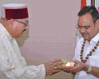 मुख्यमंत्री भजनलाल शर्मा से सतपाल महाराज की शिष्टाचार मुलाकात, विभिन्न समसामयिक विषयों तथा आध्यात्मिक और सामाजिक सरोकारों पर चर्चा  