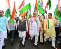 बारिश के बीच जयपुर में निकली भव्य तिरंगा यात्रा: नड्डा-भजनलाल समेत हजारों लोगों ने लहराया तिरंगा, जेपी नड्डा बोले—तिरंगा यात्रा देश की गहरी भावनाओं और राष्ट्रीय चेतना से जुड़ा जनआंदोलन