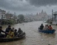 मूसलाधार बारिश से प्रयागराज में हाहाकार: घरों में 5-6 फीट पानी, नावों से निकाले गए लोग; थाना भी जलमग्न