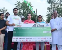 दिया कुमारी ने ग्रीन फिट हाफ मैराथन सीजन-तृतीय को हरी झंडी दिखाकर किया रवाना