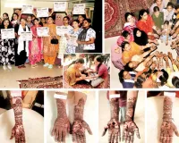 करवाचौथ स्पेशल : मेहंदी के रंगों में रचा करवाचौथ, हथेलियों पर उकेरी प्रेम और परंपरा की तस्वीर