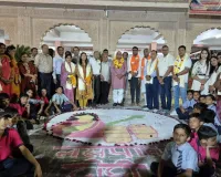 खोले के हनुमान मंदिर में सजी रंगोली, ‘सेवा संकल्प अभियान’ के तहत कार्यकर्ताओं ने लिया जनसेवा का संकल्प