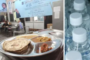 8 रुपए में भोजन के साथ पानी की बोतल मिलेगी फ्री