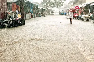 मेहदीपुर बालाजी में एक घण्टे चला झमाझम बारिश का दौर