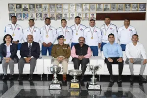 डीजीपी ने विजेता खिलाड़ियों का पुलिस मुख्यालय में किया सम्मान