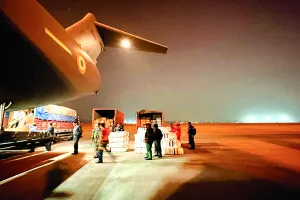 भारतीय वायुसेना के विमान ने सीरिया तुर्की पहुंचाई भूकंप राहत सामग्री