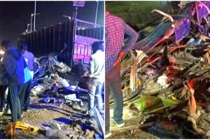 सीधी में ट्रक ने दो बसों को मारी टक्कर, 15 यात्रियों की मृत्यु