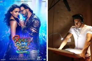 रणवीर सिंह ने रॉकी और रानी की प्रेम कहानी का डबिंग फोटो शेयर किया