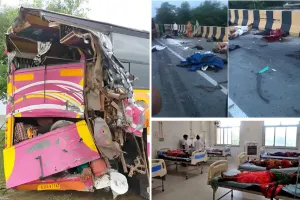 Bharatpur Accident: ट्रैलर के बस से टकराने पर ग्यारह श्रद्धालुओं की मौत, सीएम गहलोत ने व्यक्त की संवेदना