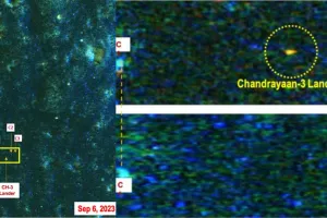ISRO ने चंद्रयान-2 के ऑर्बिटर से ली गई सीएच-3 लैंडर की तस्वीरें जारी की