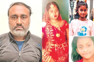 पिता ने दो बेटी और पत्नी को हथोड़ी से वार कर मार डाला