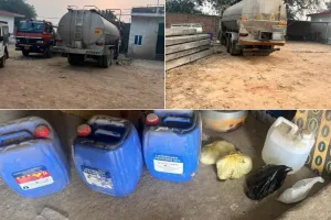 सीआईडी क्राइम ब्रांच ने डीग के कैथवाड़ा में पकड़ी सिंथेटिक सरस का दूध बनाने की फैक्ट्री