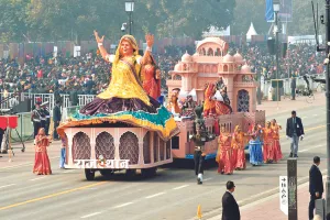 राजस्थान की झांकी ने विकसित भारत में पधारो म्हारे देश का संदेश देकर मन मोहा           