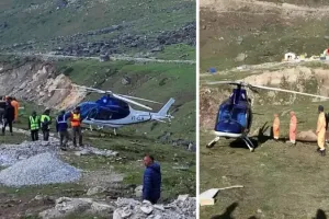 Kedarnath में तीर्थयात्रियों के हेलिकॉप्टर की इमरजेंसी लेंडिंग, छह यात्री थे सवार 