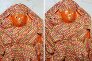 पवनपुत्र का लहरिया थीम पर किया श्रृंगार 