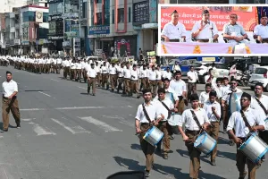 संघ कार्यकर्ताओं का हुआ पथ संचलन, भैयाजी जोशी ने किया संबोधित