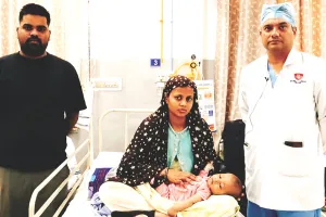 5 माह के मासूम की सफल जटिल रोबोटिक सर्जरी