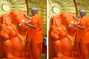 पुष्य पंचामृत अभिषेक में गणेश जी का अभिषेक 