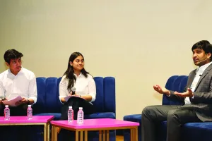 पूर्णिमा इंस्टीट्यूट में स्टूडेंट्स से रूबरू हुए श्रीकांत बोल्ला, कहा- अपने हीरो आप खुद हो, हमेशा बड़े सपने देखो 