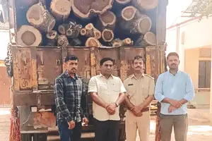 तीन ट्रकों से आठ सौ क्विंटल लकड़ी जब्त : तीन तस्कर गिरफ्तार, बाजार मूल्य लगभग 10 लाख रुपए आंका