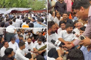 डॉ राकेश विश्नोई हत्या मामला : युवा कांग्रेस ने किया प्रदर्शन, पूनिया ने कहा- अफसरों और नेताओं के कारण विश्नोई की हत्या हुई