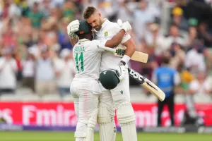 विश्व टेस्ट चैंपियनशिप : मार्करम-बावुमा की शतकीय साझेदारी से दक्षिण अफ्रीका मजबूत, इतिहास रचने से 69 रन दूर