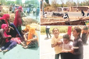 209 वर्गगज जमीन के लिए जमकर चले पत्थर आधा दर्जन लोग घायल, स्टेट हाईवे किया जाम