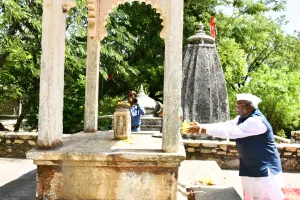 राज्यपाल हरिभाऊ बागडे ने हल्दी घाटी चेतक समाधि पर किया नमन : कहा- राष्ट्र का गौरव है हल्दी घाटी की मिट्टी