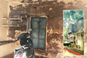 पुलिस चौकी : कही प्लास्टर उखड़ा तो कही गिरेगा छज्जा