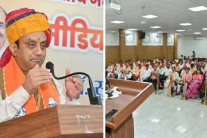 मीडिया को मुद्दों पर तैयार कर रहे त्रिवेदी, बीजेपी ऑफिस में वर्कशॉप