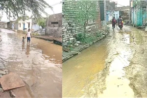 पेयजल पाइप लाइन के लिए खोदी सड़कें: मरम्मत के नाम पर गड्ढों में भर दी मिट्टी 