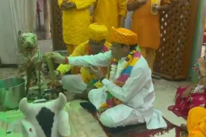 श्रावण के दूसरे सोमवार को राज्य के मंदिरों में रुद्राभिषेक का आयोजन, देवस्थान मंत्री जोराराम कुमावत ने किया पूजन