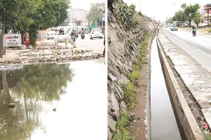 अरबों रुपए खर्च के बाद भी पिंकसिटी की दुर्दशा : कहीं खुले चैंबर हादसों को दे रहे है निमंत्रण, कहीं बारिश से धंस गए चैंबर