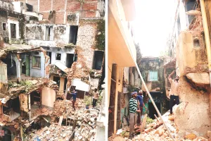 शहर की जर्जर इमारतों पर चला निगम का बुलडोजर : सुरक्षा के पुख्ता इंतजाम, परकोटा क्षेत्र में 126 मकान मालिकों को नोटिस जारी