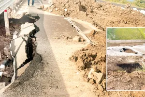 खोखला हुआ दिल्ली-मुंबई एक्सप्रेस-वे, सड़कों की दरारों में भरा पानी, बह गई मिट्टी   