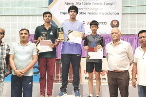 राजस्थान रैंकिंग टेबल टेनिस प्रतियोगिता, मानविका-भावेश ने जीते खिताब