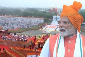 प्रधानमंत्री नरेंद्र मोदी ने 79वें स्वतंत्रता दिवस पर नई दिल्ली के ऐतिहासिक लाल किले पर फहराया राष्ट्रीय ध्वज 