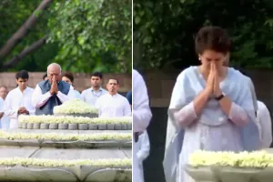 मल्लिकार्जुन खड़गे-प्रियंका ने राजीव गांधी को दी श्रद्धांजलि : समाधि वीर भूमि पर किया नमन, कहा- विरासत में मिला देशभक्ति का धर्म राहुल और मैं हमेशा निभाएंगे