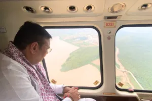 भजनलाल शर्मा ने किया बारिश प्रभावित गांवों का हवाई सर्वेक्षण : क्षतिग्रस्त पुलिया का किया अवलोकन, राहत कार्यों में तेजी के दिए निर्देश