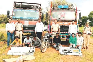 अन्तरराज्यीय गैंग के छह लुटेरे गिरफ्तार, हथियार की नोक पर हाईवे पर लूटते थे ट्रक