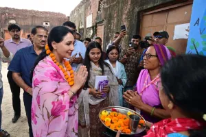 उपमुख्यमंत्री दिया कुमारी ने 101 कन्याओं का पूजन कर मनाया दुर्गाष्टमी पर्व, कहा-‘कन्या ही देवी का स्वरूप’