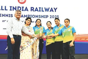 अ.भा. रेलवे टीटी चैंपियनशिप : प. रेलवे ने महिला व दक्षिण पूर्वी रेलवे ने जीता पुरुष टीम स्पर्धा का खिताब