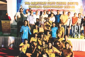 झुंझुनूं ने जीता राज्य स्तरीय सीनियर पुरुष फुटबॉल का खिताब, हनुमानगढ़ को शूटआउट में 5-2 से किया पराजित 