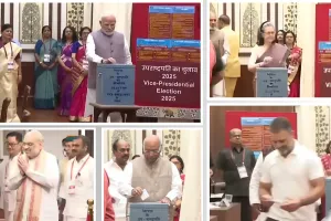 उप राष्ट्रपति चुनाव : मोदी, सोनिया, राहुल, राजनाथ सहित कई नेताओं ने किया मतदान, NDA उम्मीदवार राधाकृष्णन का पलड़ा भारी